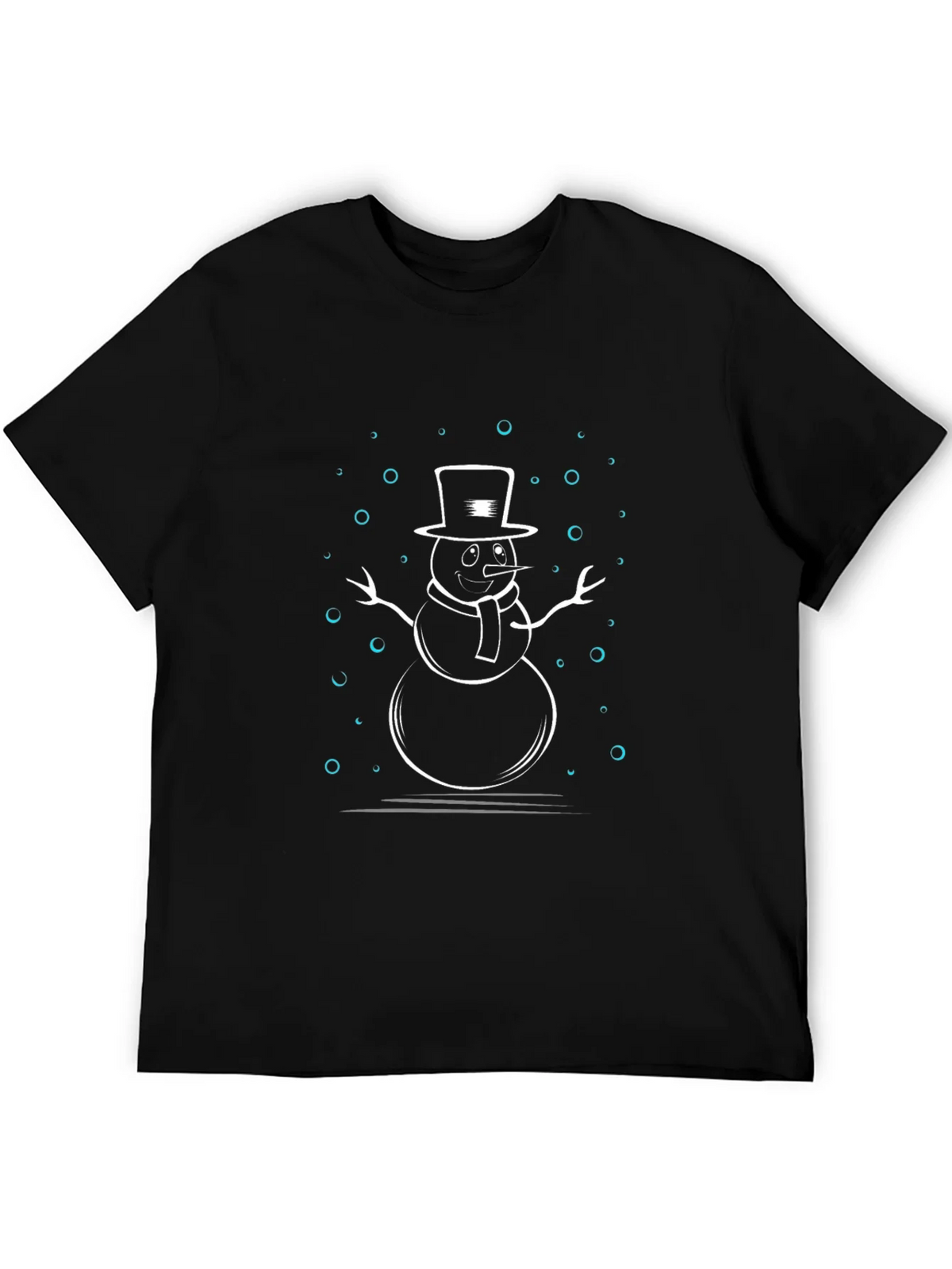 Snowman Graphic Print Black T-Shirt product image 5