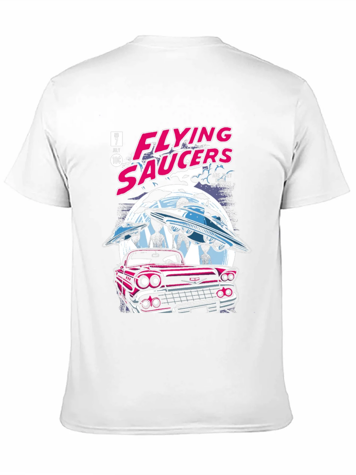 Flying Saucers Comic T-Shirt - Retro UFO Design product image 10