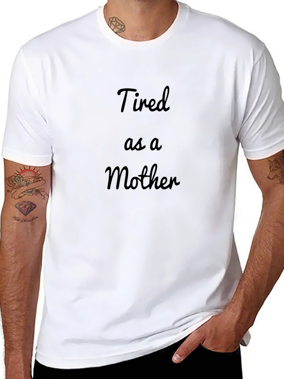 Tired as a Mother Black T-Shirt product image 7