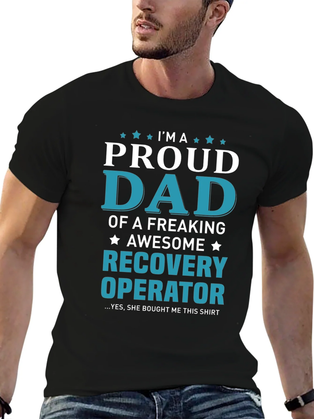 Proud Dad Recovery Operator Graphic T-Shirt product image 6