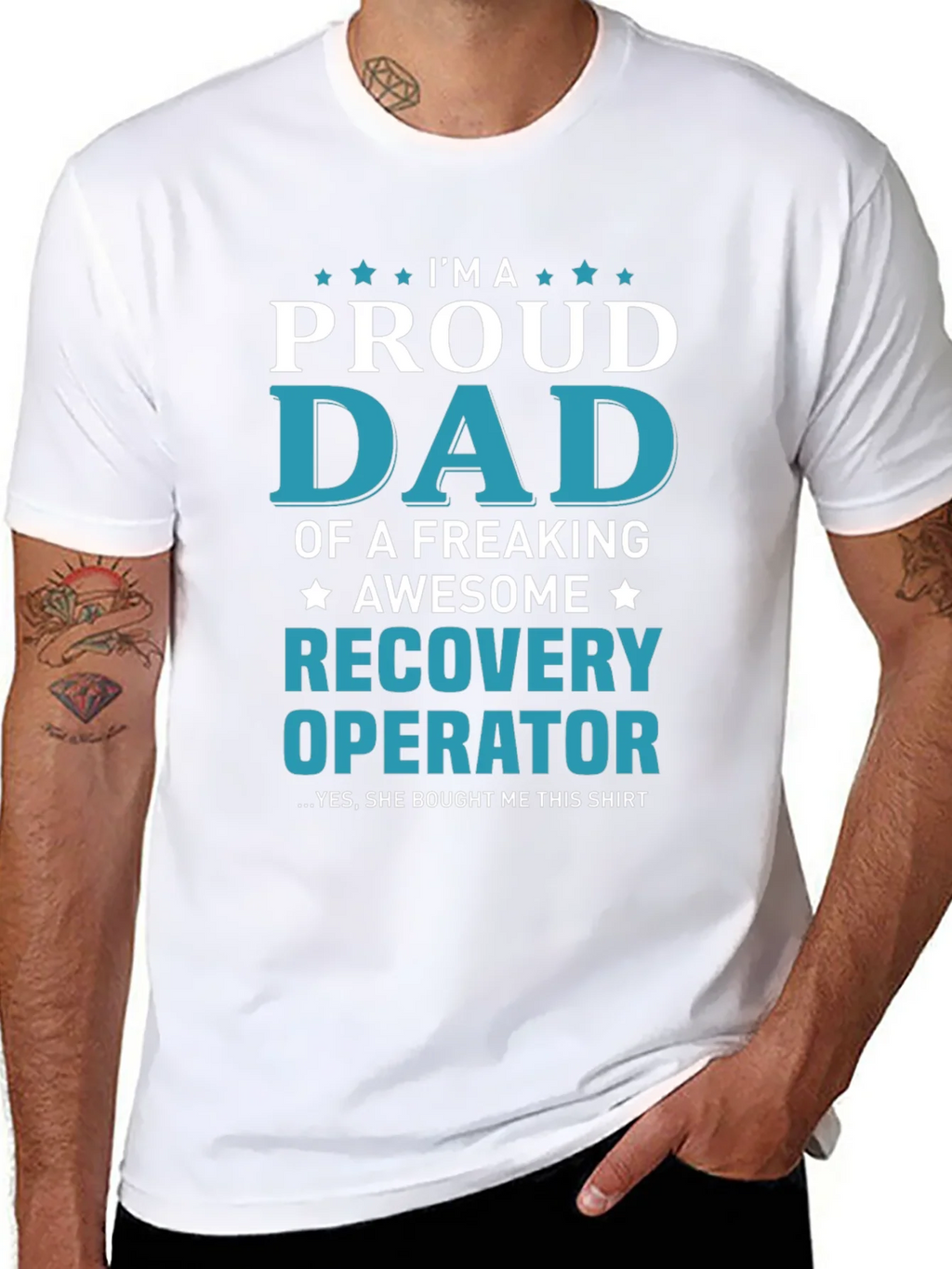 Proud Dad Recovery Operator Graphic T-Shirt product image 7