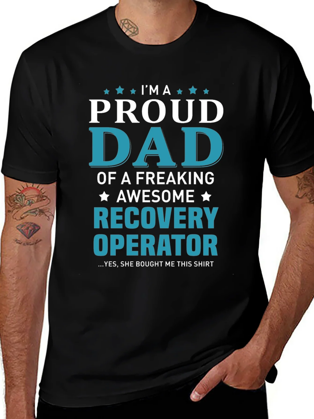 Proud Dad Recovery Operator Graphic T-Shirt product image 1