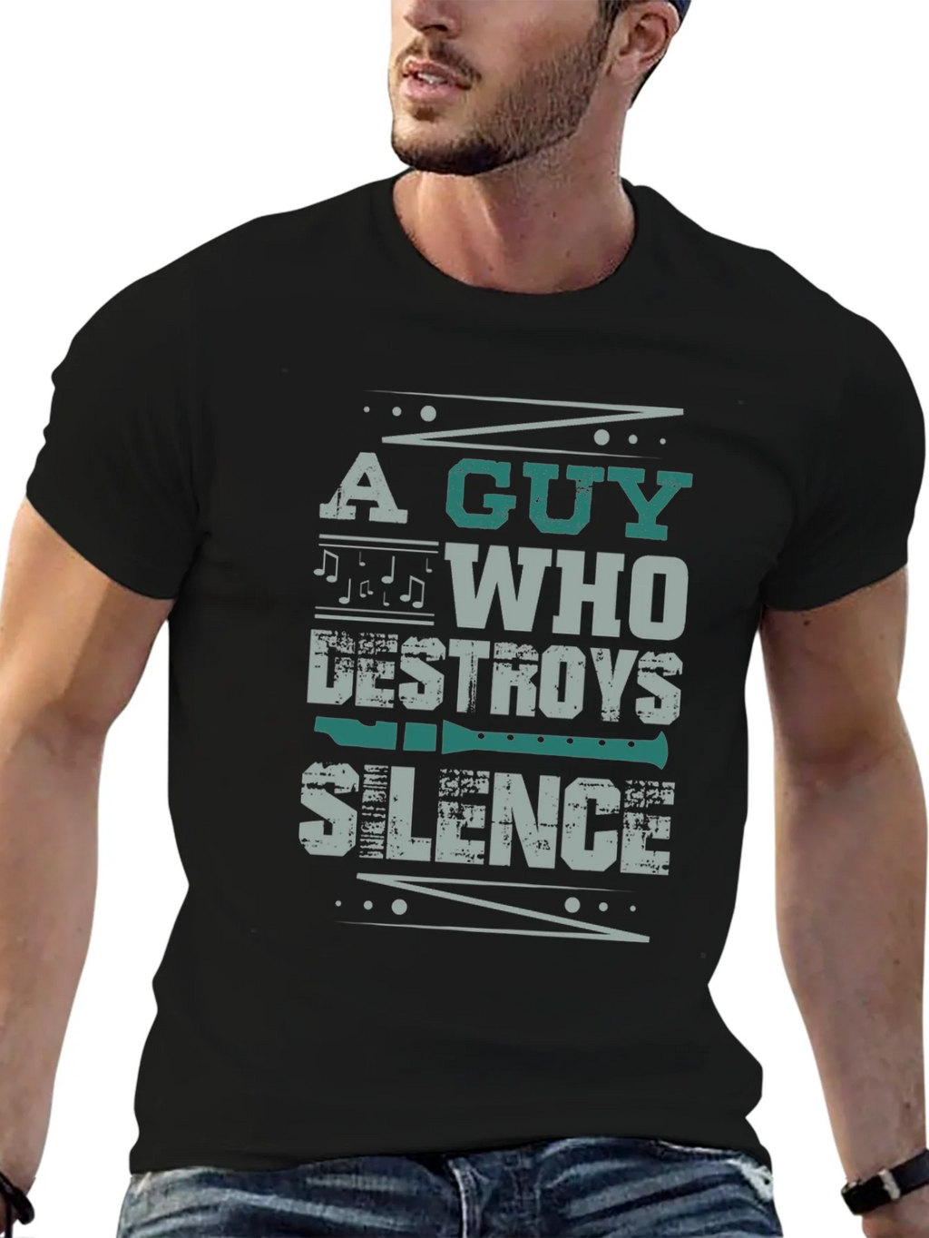 A Guy Who Destroys Silence T-Shirt product image 6