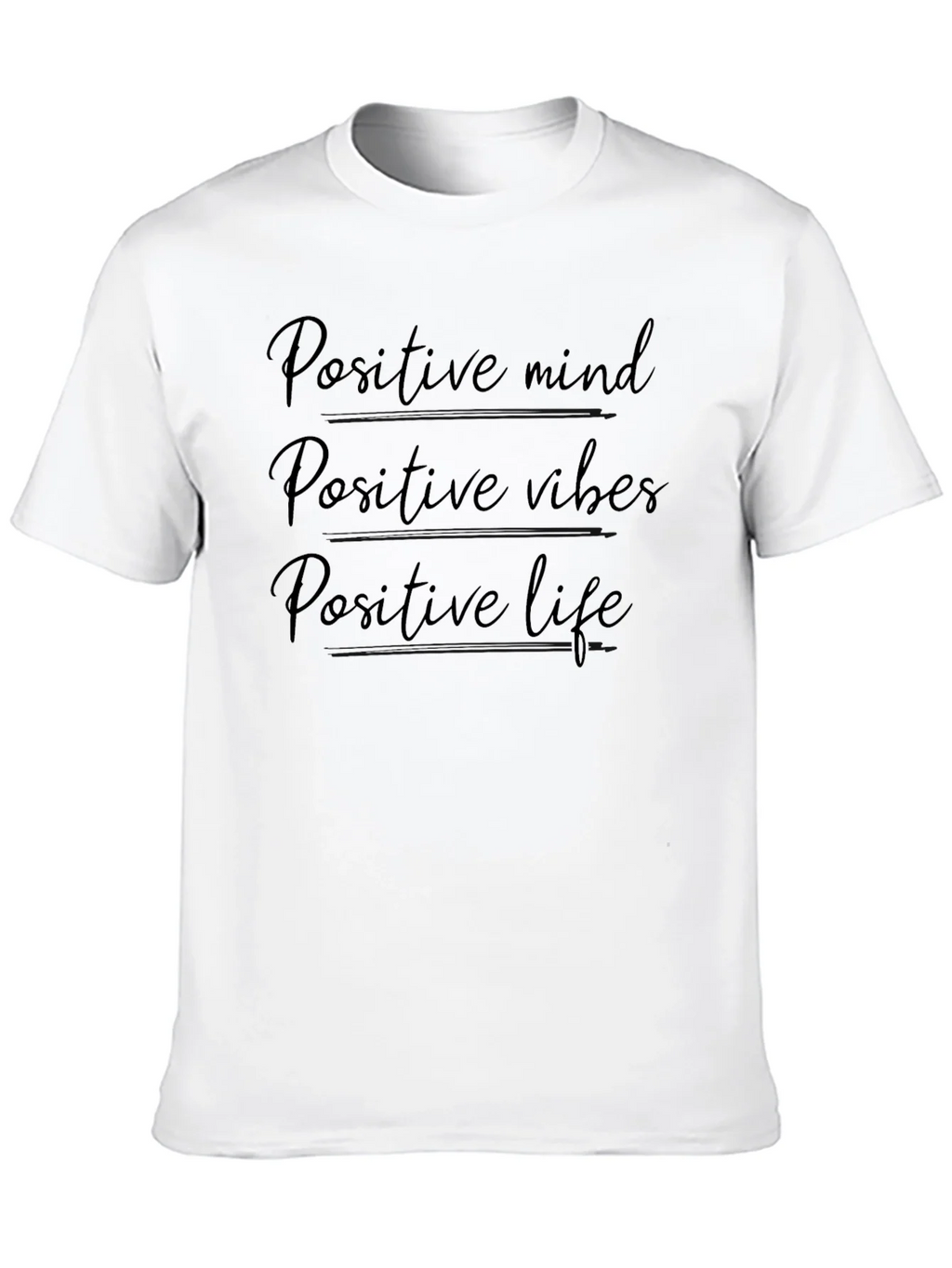 Positive Mindset Black Graphic T-Shirt product image 6