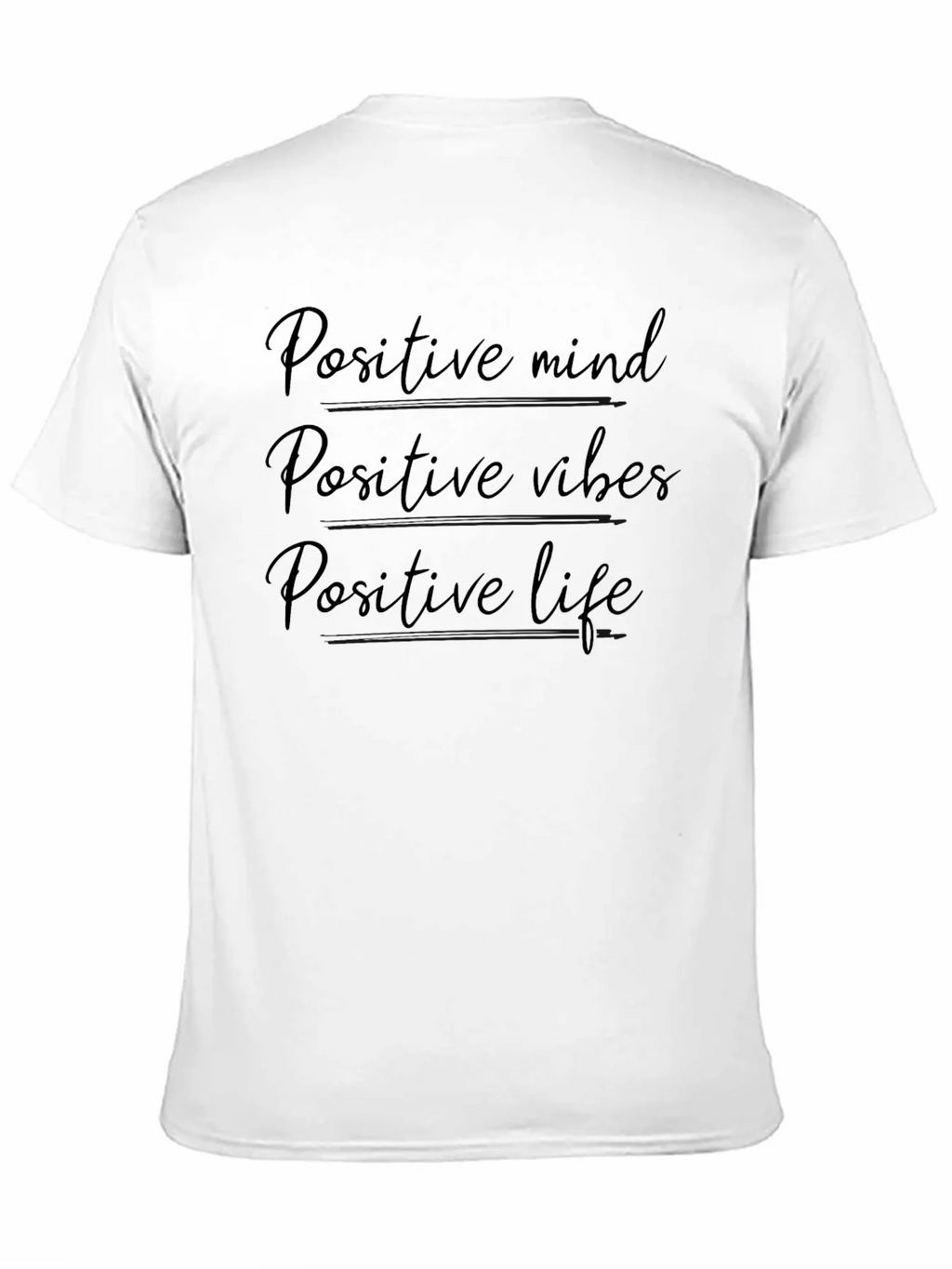 Positive Mindset Black Graphic T-Shirt product image 7