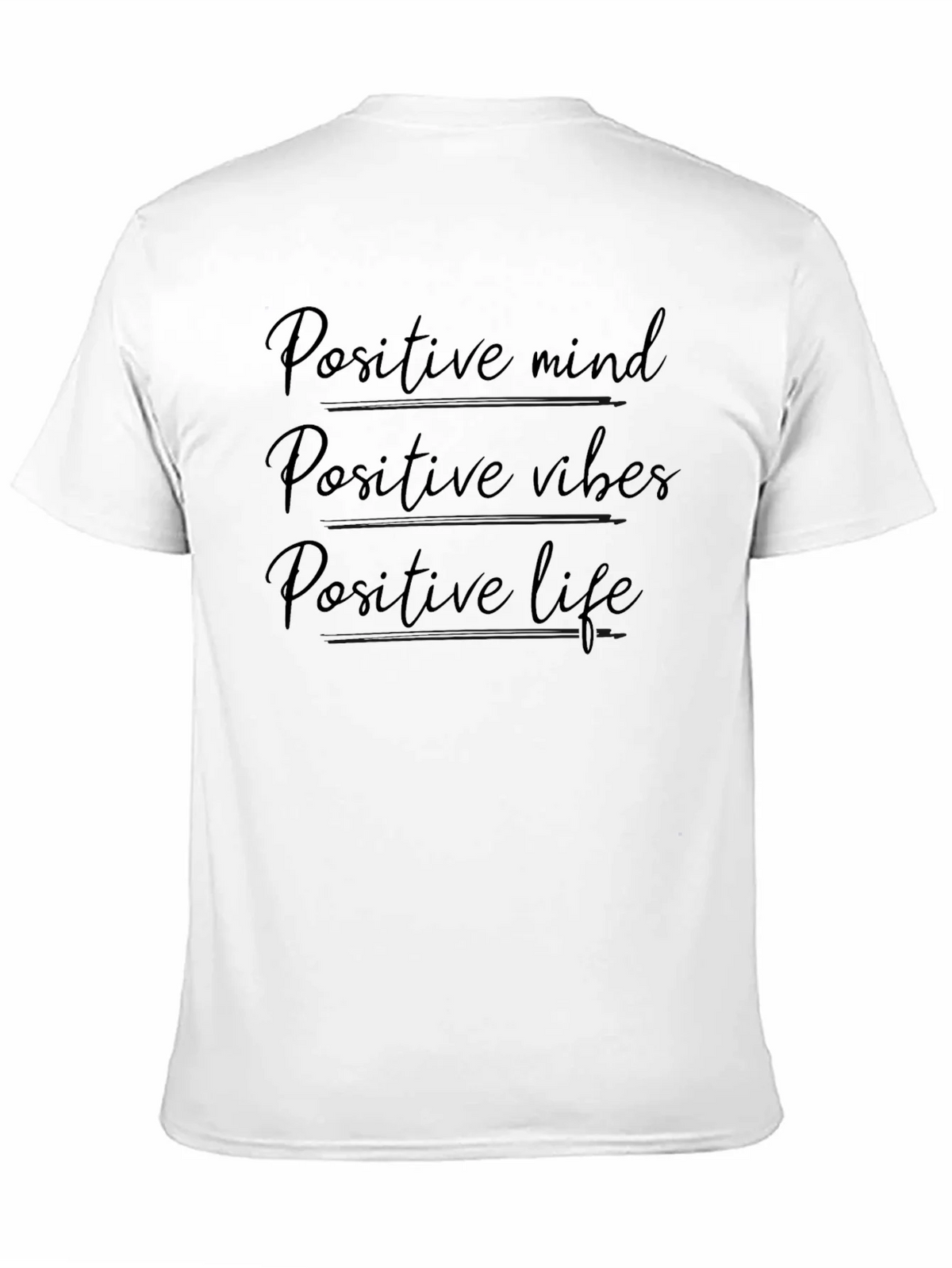Positive Mindset Black Graphic T-Shirt product image 7