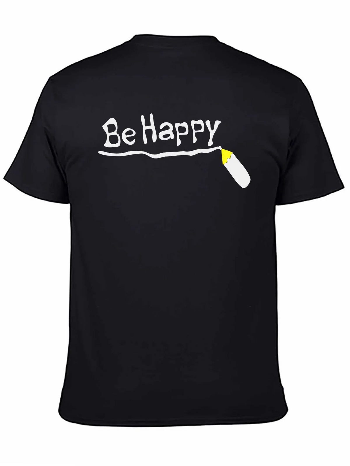 Be Happy T-Shirt - Black Graphic Tee product image 4