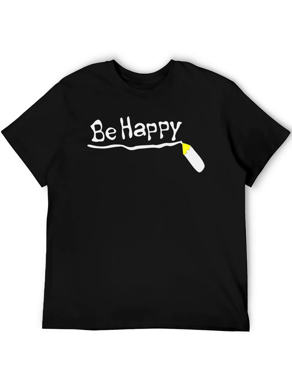 Be Happy T-Shirt - Black Graphic Tee product image 5