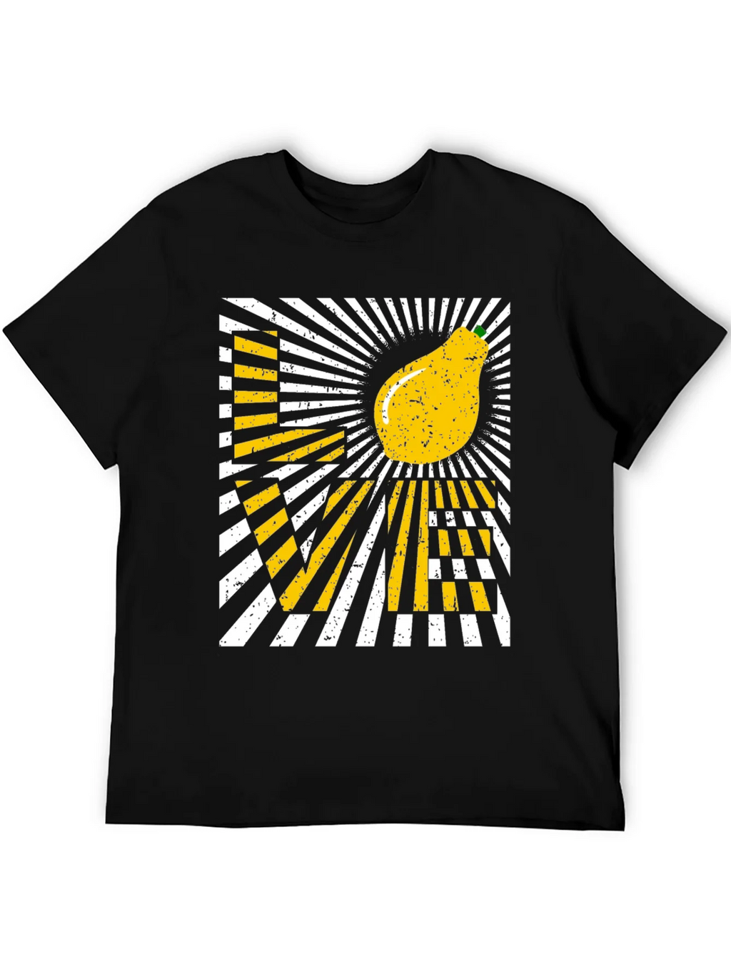 Love Pear Graphic T-Shirt - Black Cotton Tee product image 3