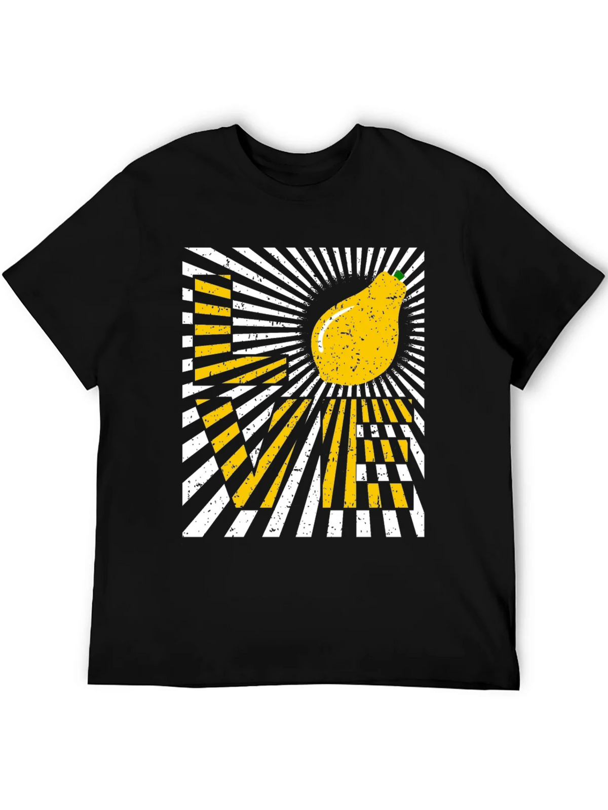 Love Pear Graphic T-Shirt - Black Cotton Tee product image 3