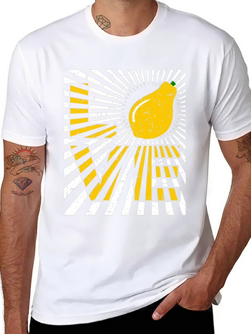 Love Pear Graphic T-Shirt - Black Cotton Tee product image 4
