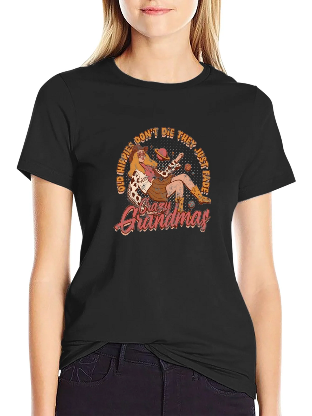 Crazy Grandmas T-Shirt - Old Hippies Dont Die product image 2