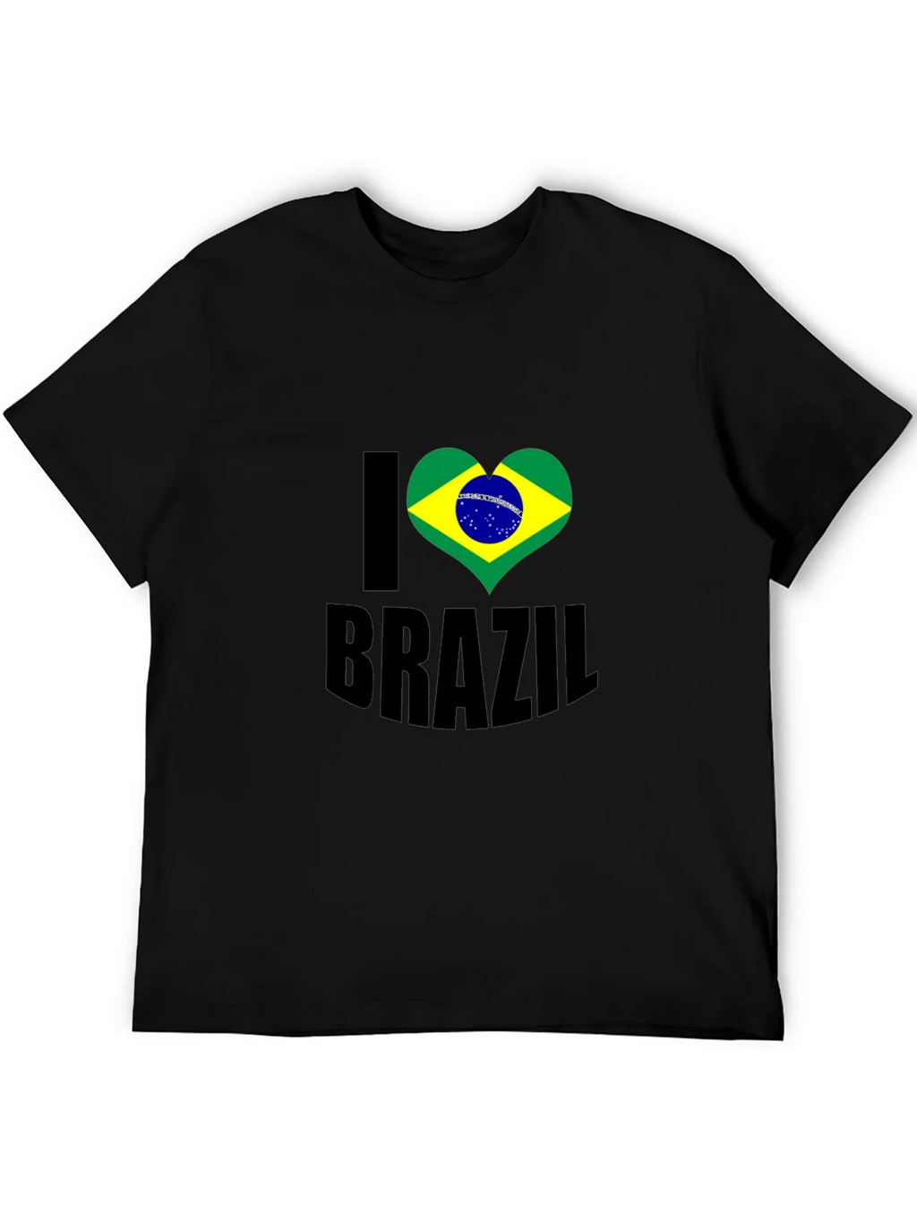 I Heart Brazil Graphic T-Shirt - Mens Black Tee product image 5