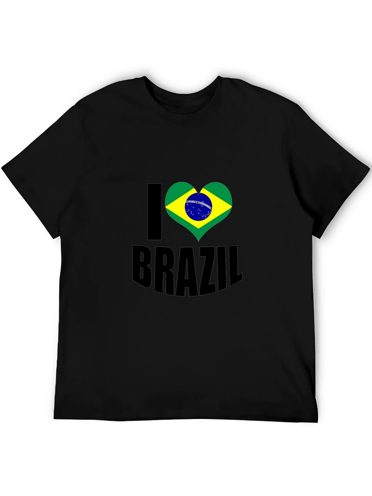 I Heart Brazil Graphic T-Shirt - Mens Black Tee product image 5