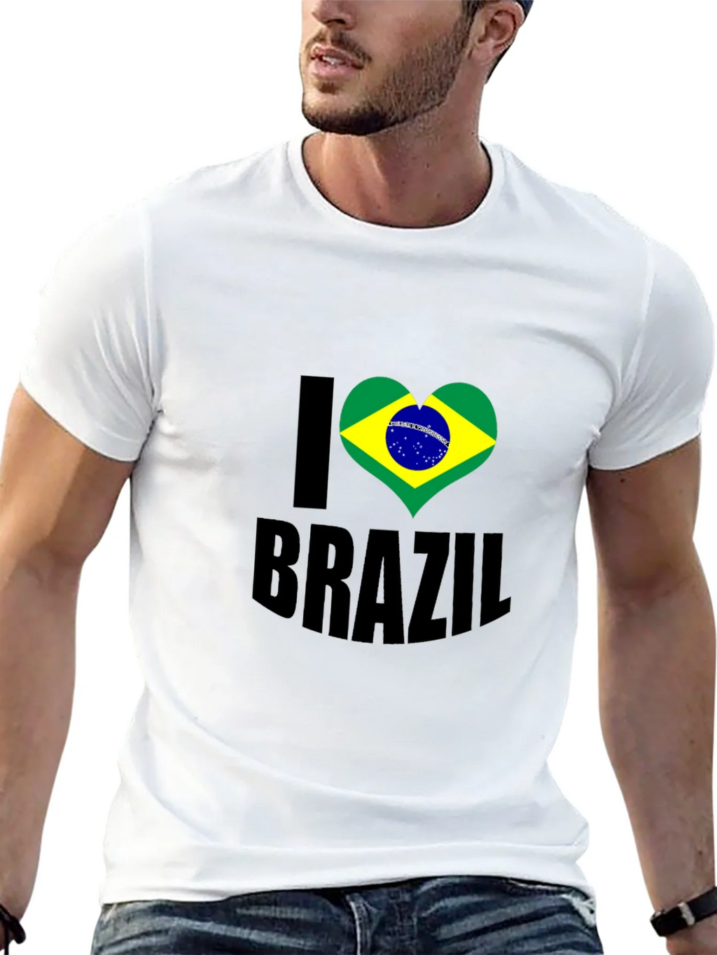 I Heart Brazil Graphic T-Shirt - Mens Black Tee product image 12