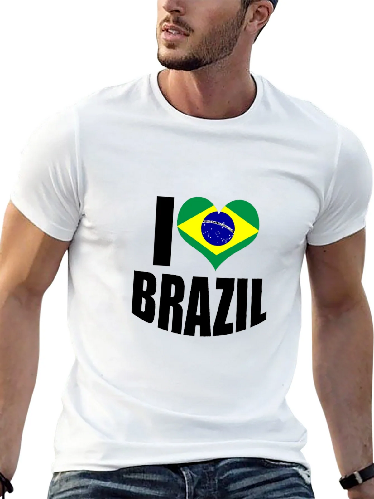 I Heart Brazil Graphic T-Shirt - Mens Black Tee product image 12