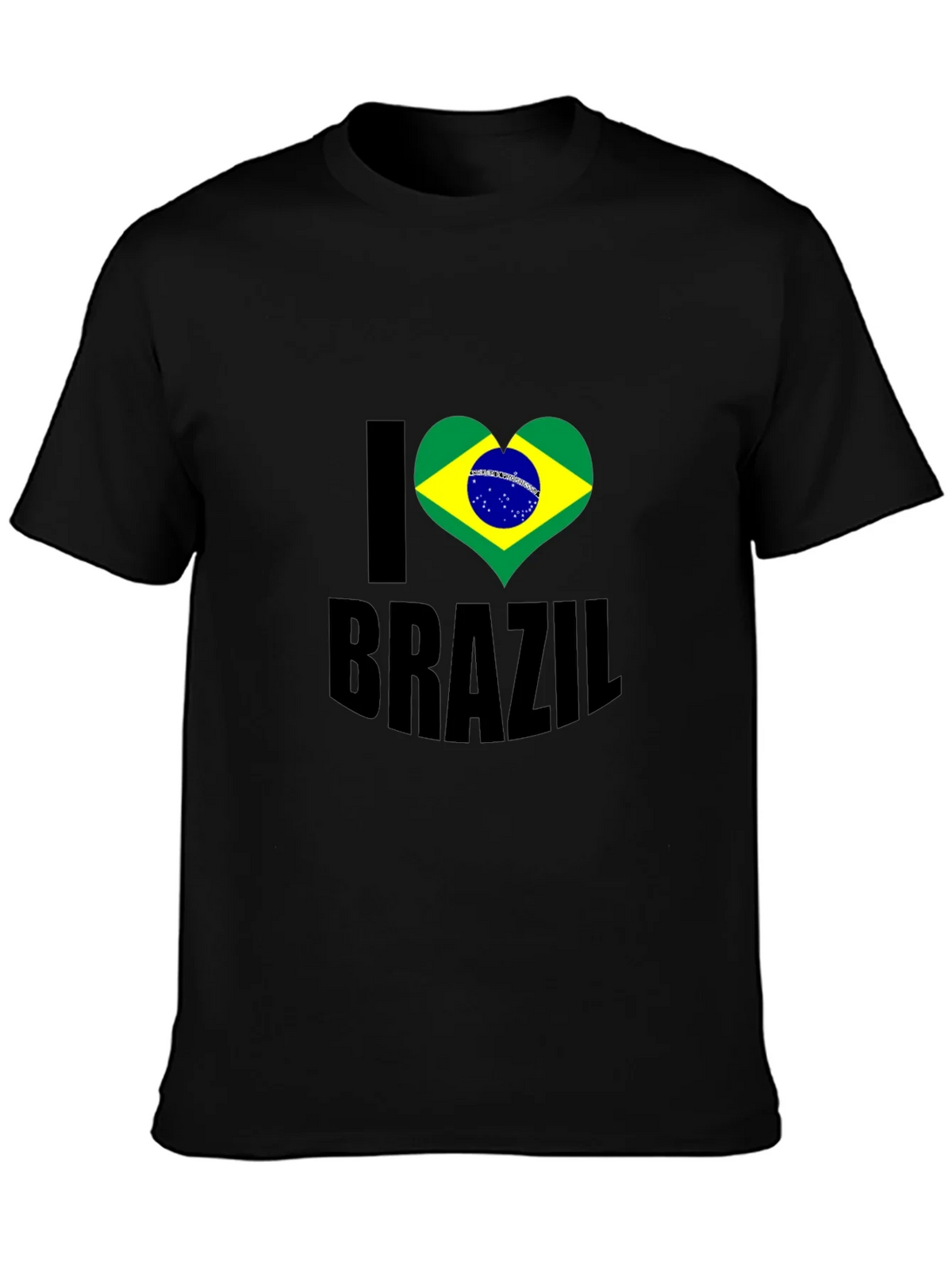 I Heart Brazil Graphic T-Shirt - Mens Black Tee product image 3
