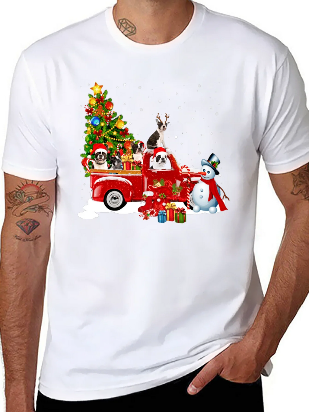 Christmas Dogs in Truck T-Shirt product image 7