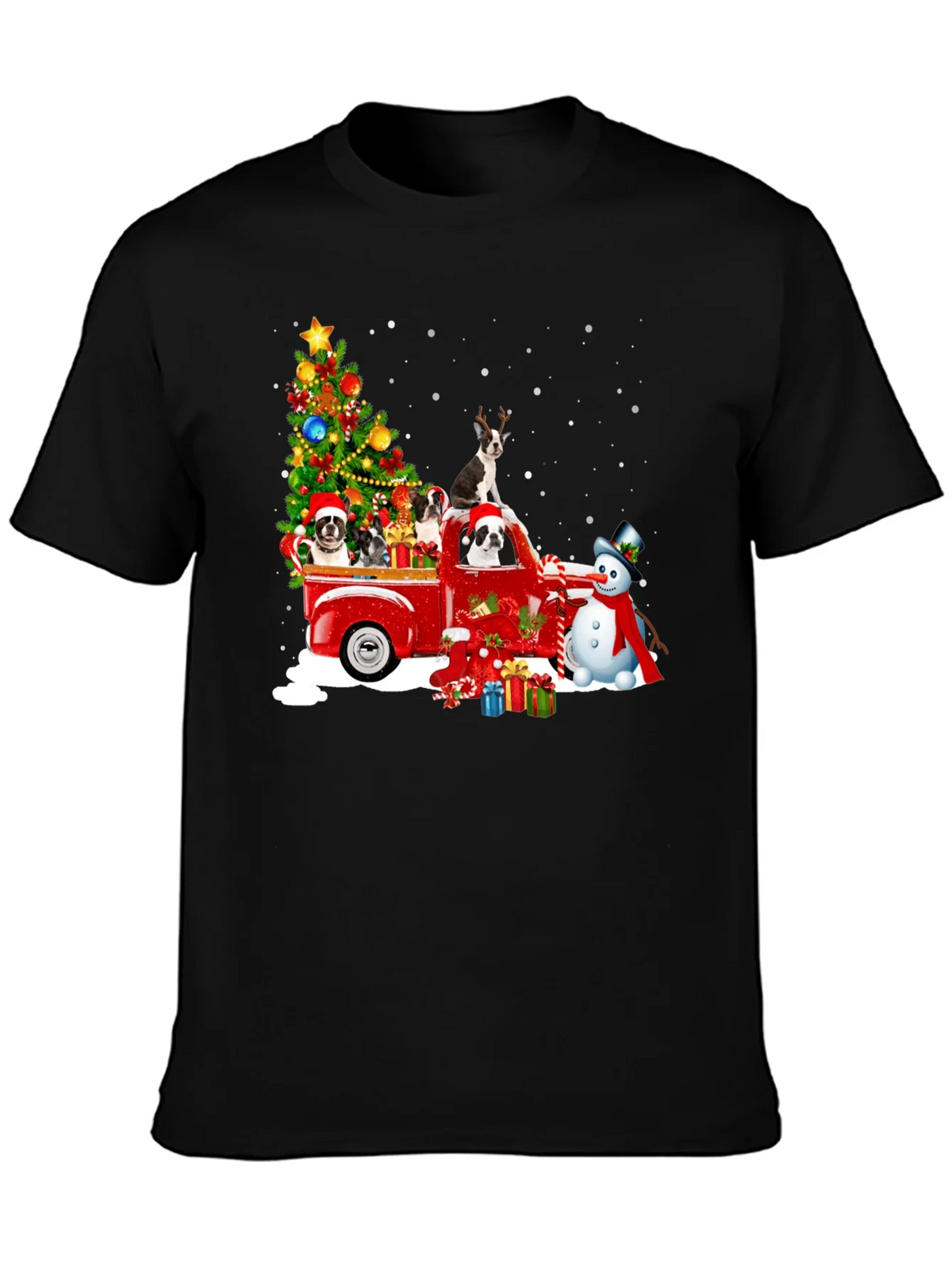 Christmas Dogs in Truck T-Shirt product image 3