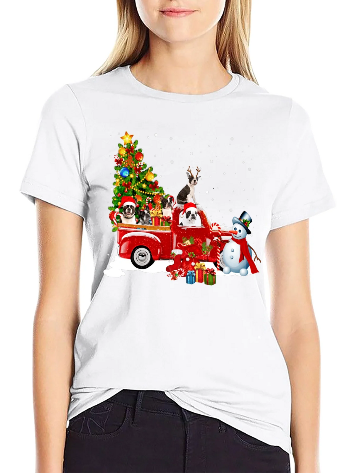 Christmas Dogs in Truck T-Shirt product image 8