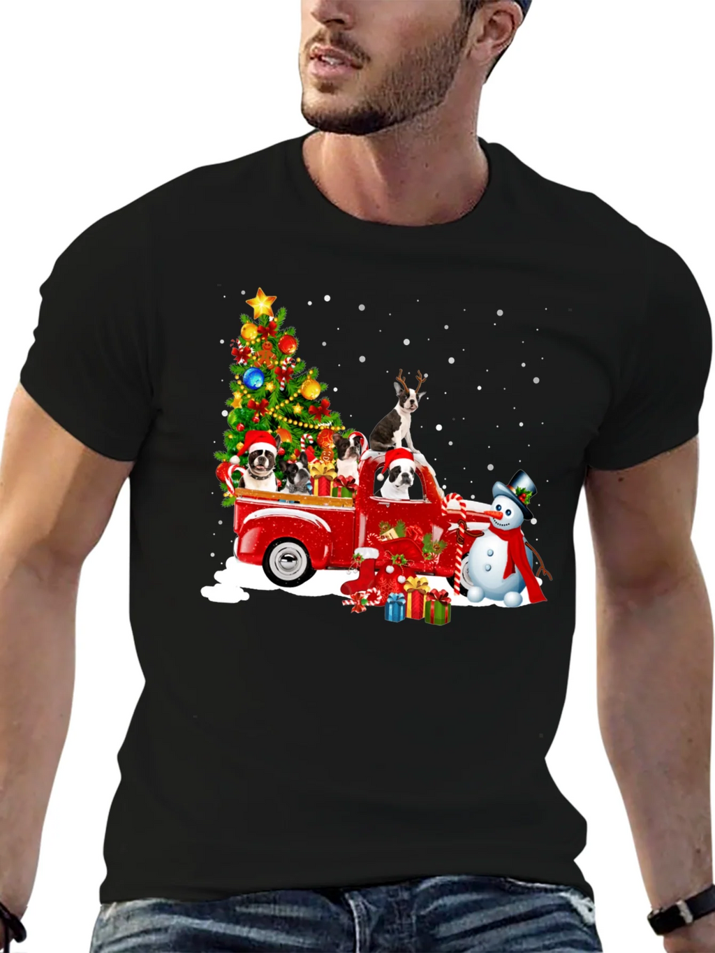 Christmas Dogs in Truck T-Shirt product image 6