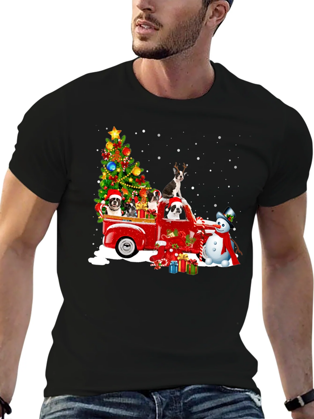 Christmas Dogs in Truck T-Shirt product image 6
