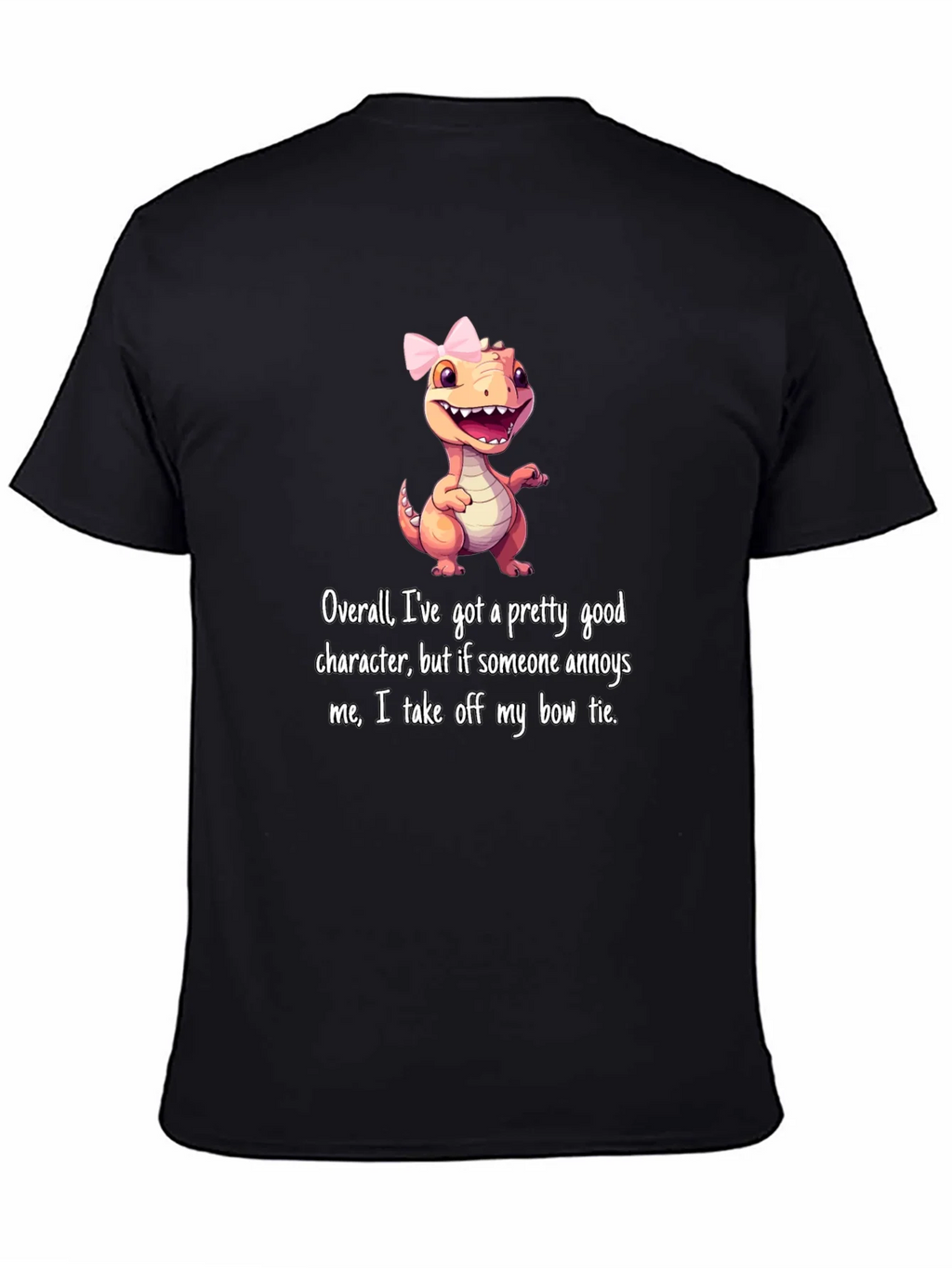 Dino Bow Tie T-Shirt: Good Character But... product image 4