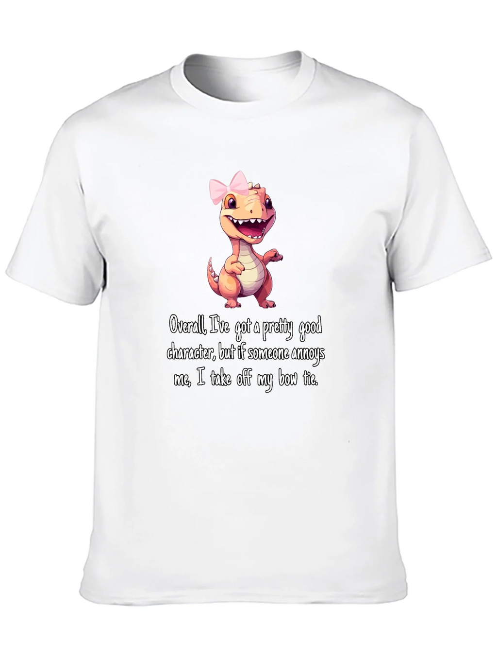 Dino Bow Tie T-Shirt: Good Character But... product image 9