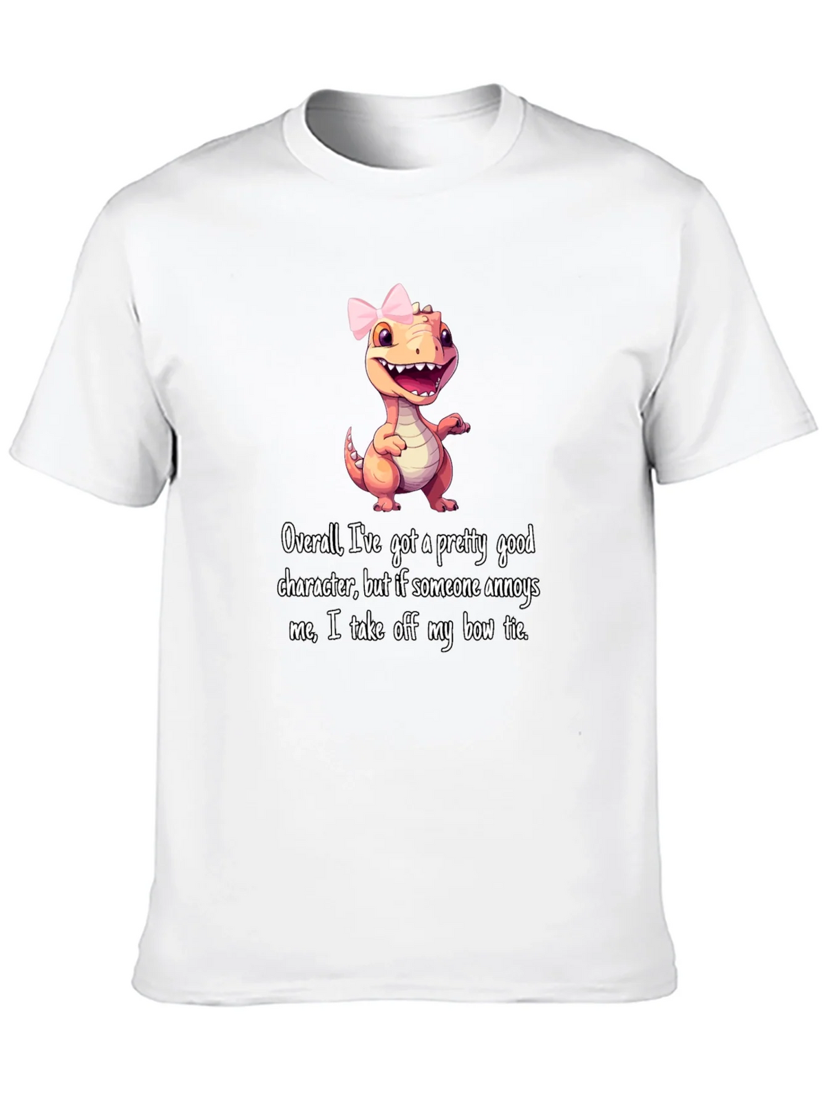 Dino Bow Tie T-Shirt: Good Character But... product image 9