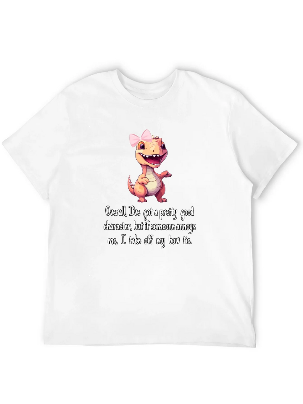 Dino Bow Tie T-Shirt: Good Character But... product image 11
