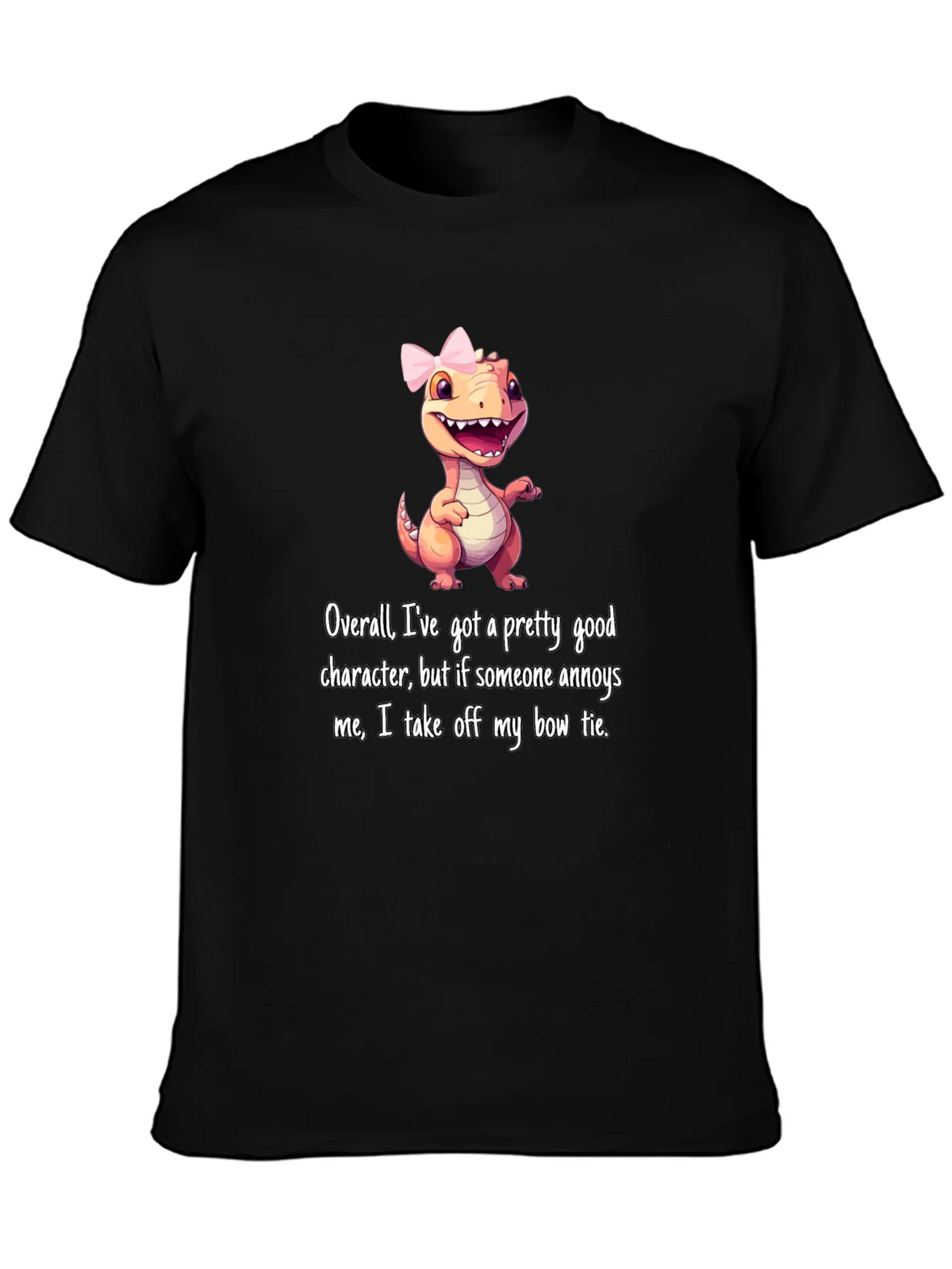 Dino Bow Tie T-Shirt: Good Character But... product image 3