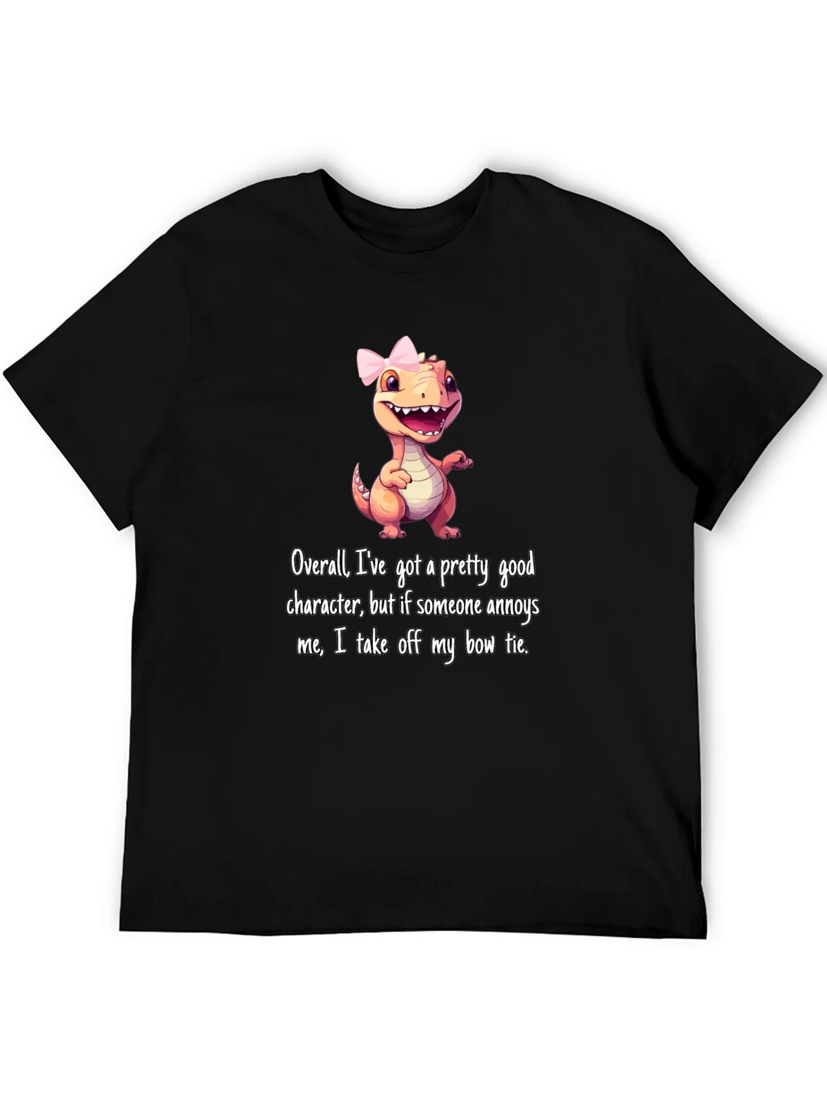 Dino Bow Tie T-Shirt: Good Character But... product image 5