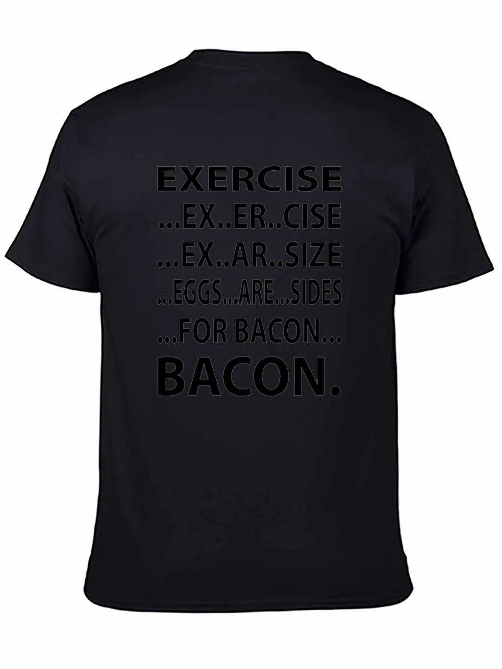 Bacon Exercise Funny Graphic T-Shirt product image 3