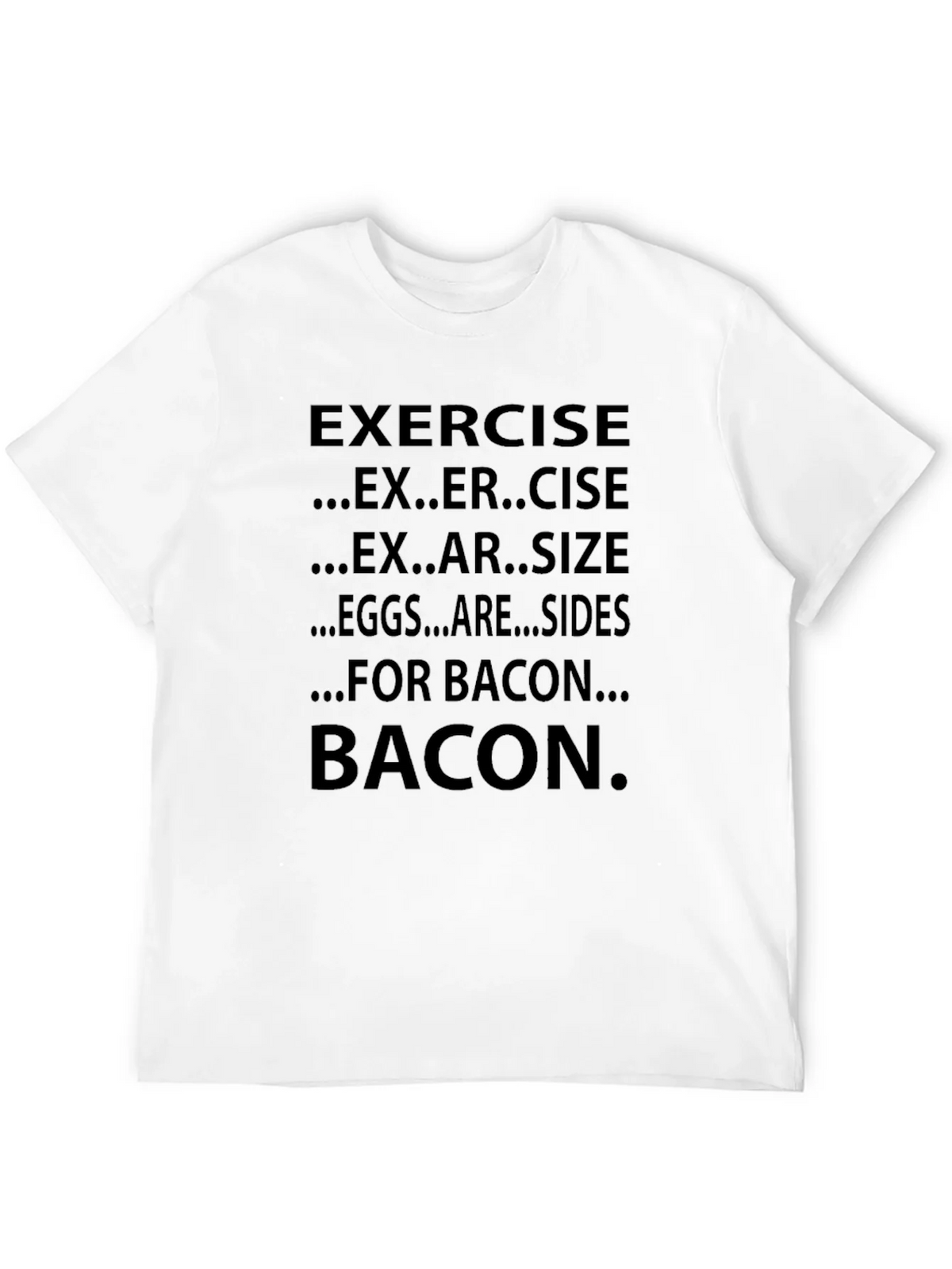 Bacon Exercise Funny Graphic T-Shirt product image 6