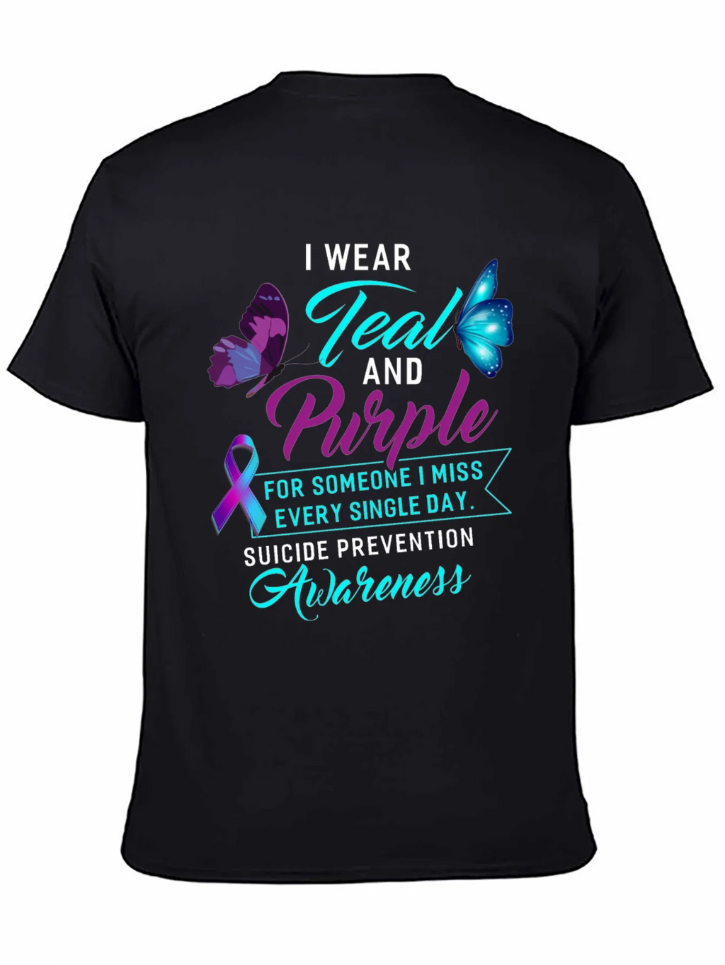 Teal & Purple Suicide Awareness Graphic Tee product image 4
