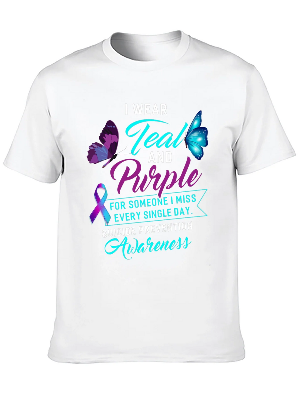 Teal & Purple Suicide Awareness Graphic Tee product image 9