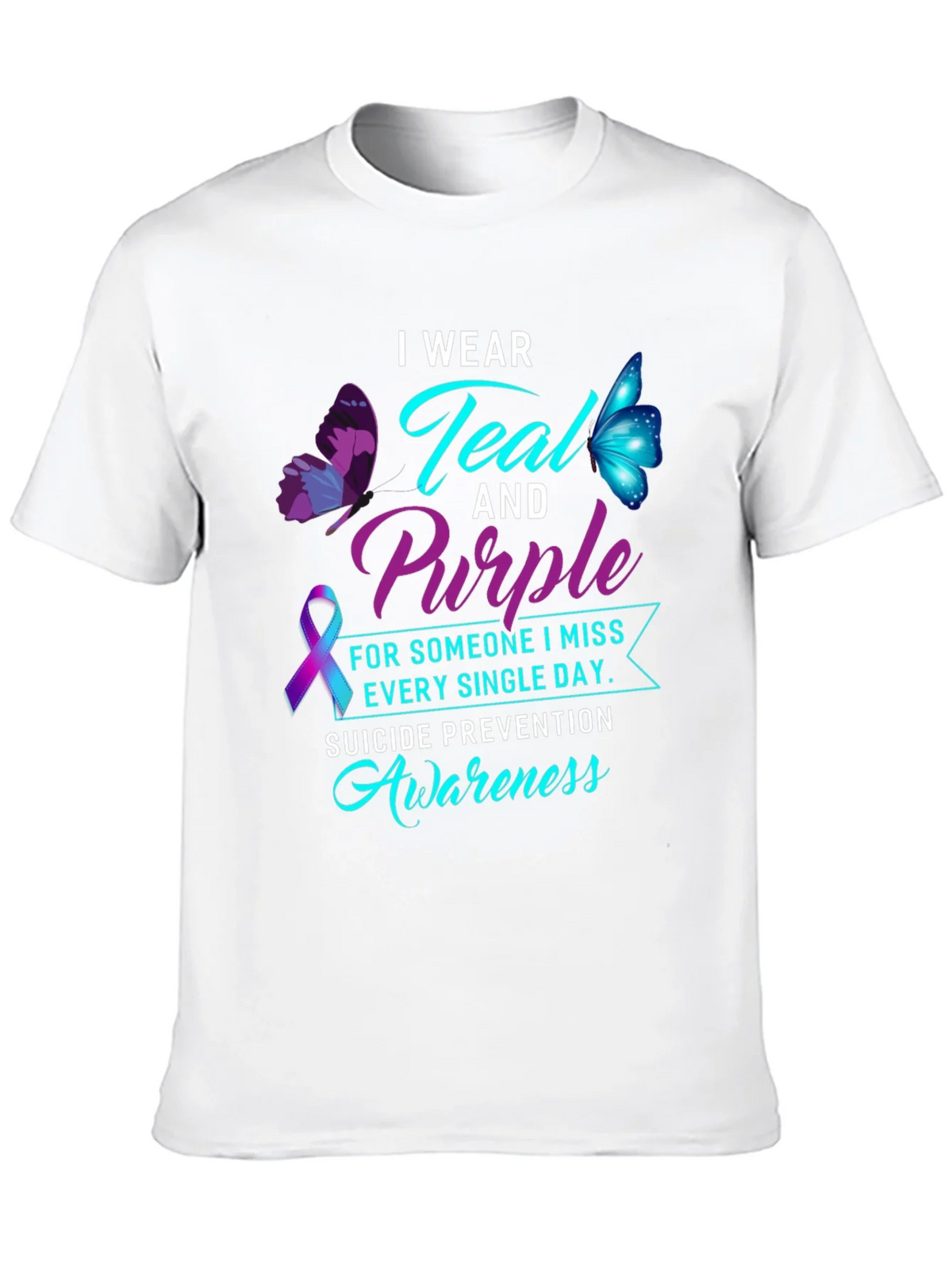 Teal & Purple Suicide Awareness Graphic Tee product image 9