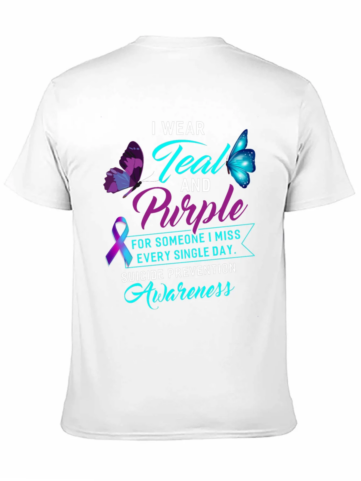 Teal & Purple Suicide Awareness Graphic Tee product image 10
