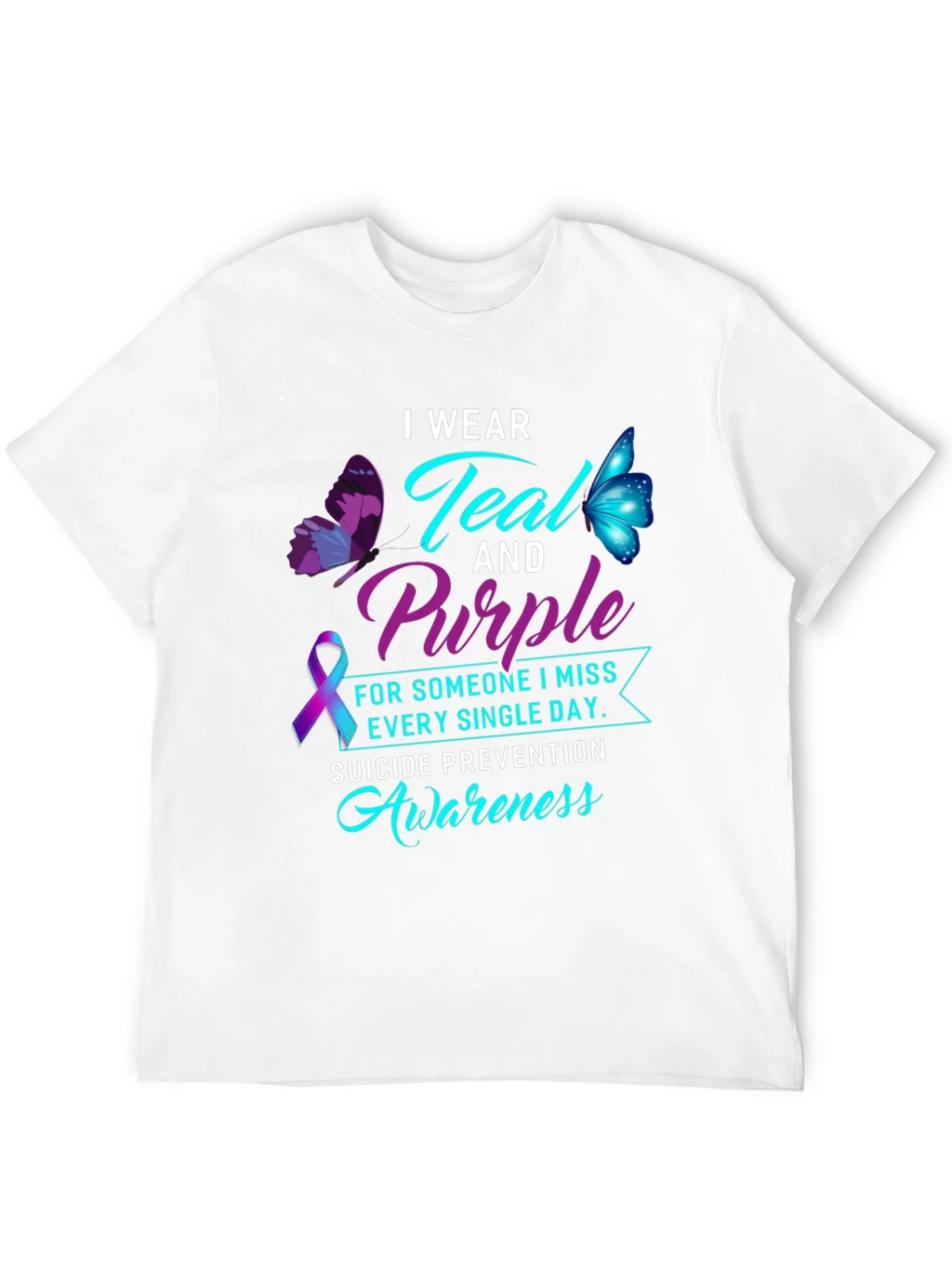 Teal & Purple Suicide Awareness Graphic Tee product image 11