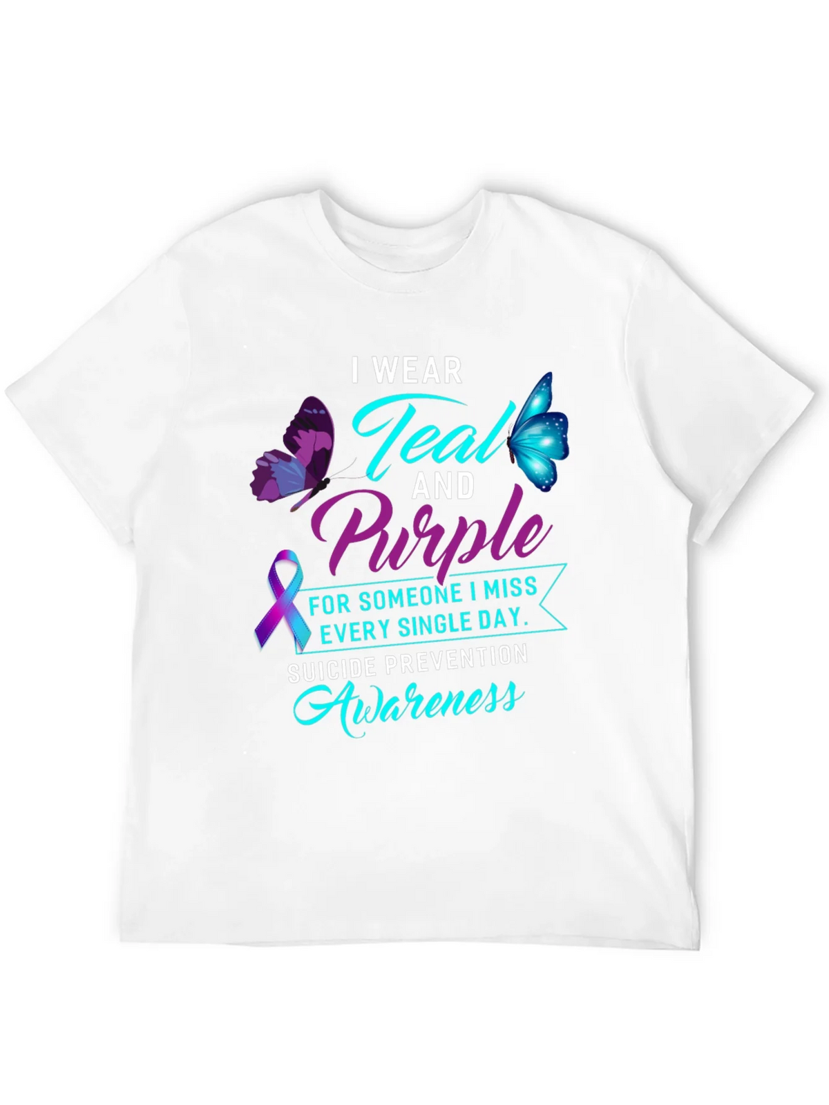 Teal & Purple Suicide Awareness Graphic Tee product image 11