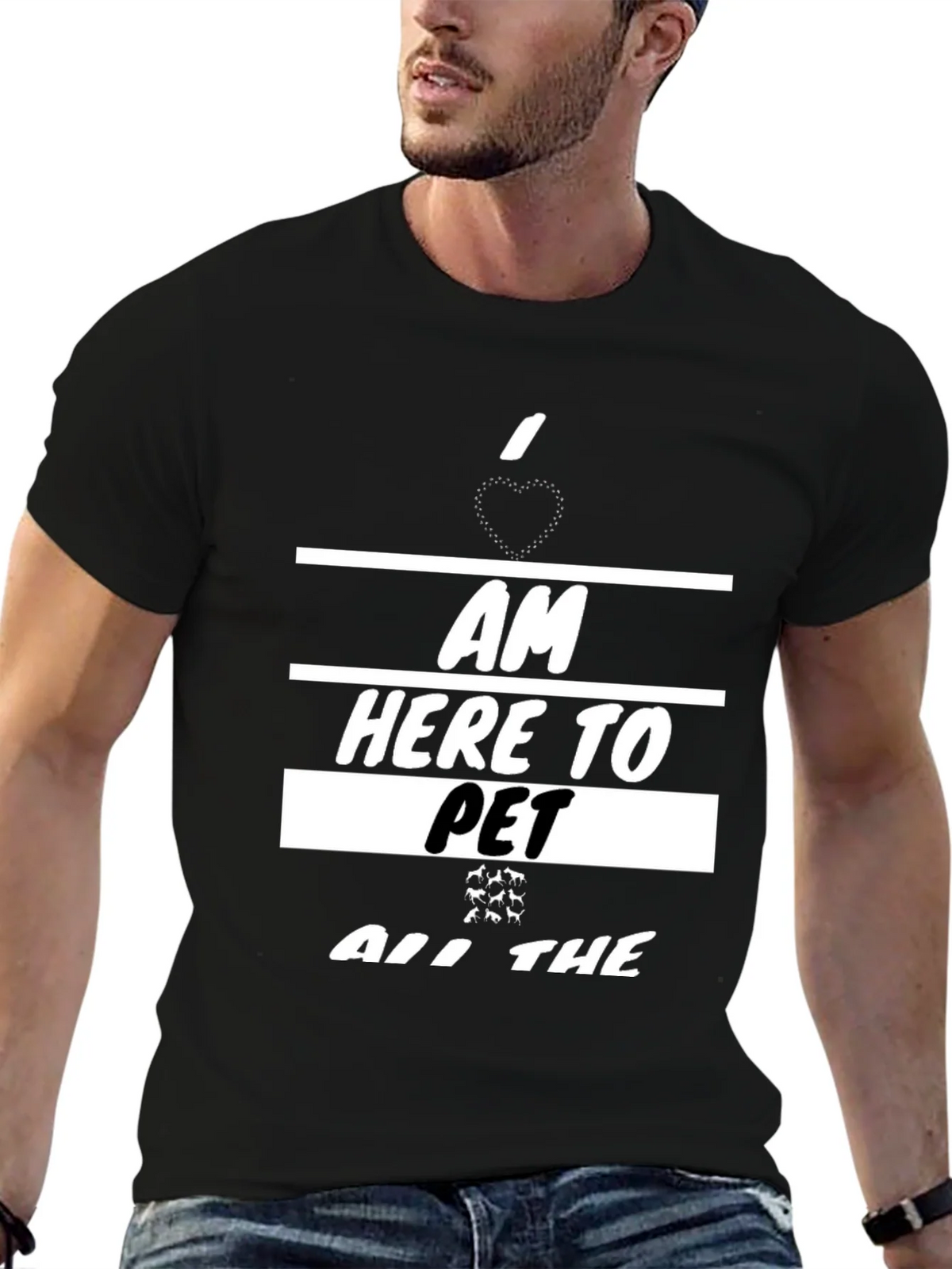 I am Here To Pet All The Animals T-Shirt product image 5