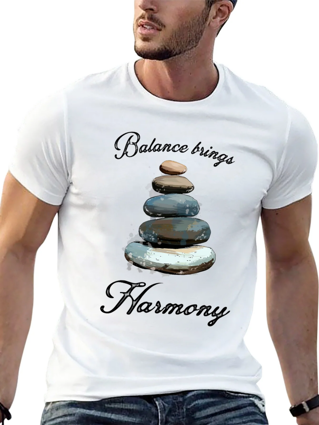 Zen Balance Stone Graphic Tee - Relaxed Fit product image 12