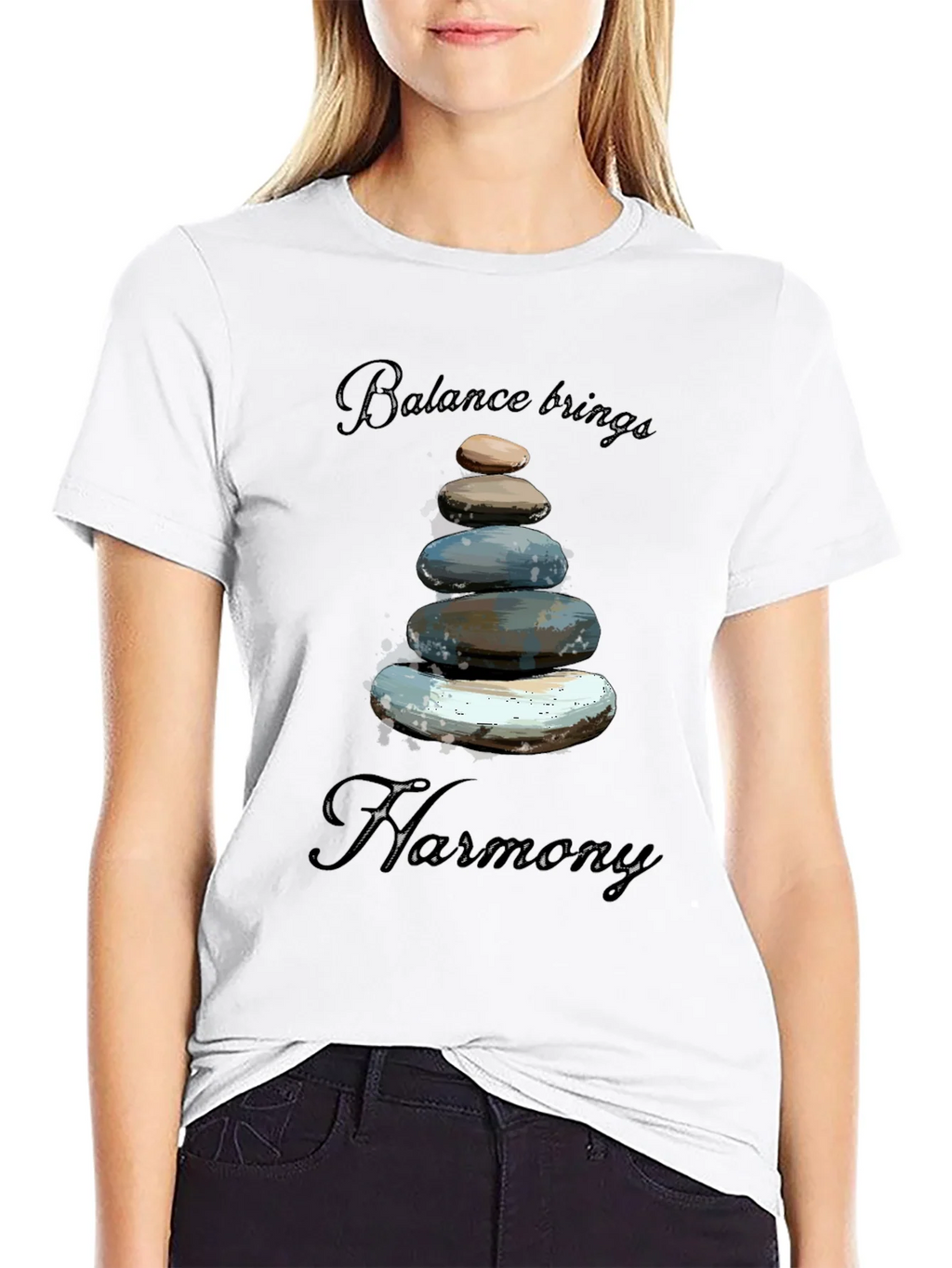 Zen Balance Stone Graphic Tee - Relaxed Fit product image 8