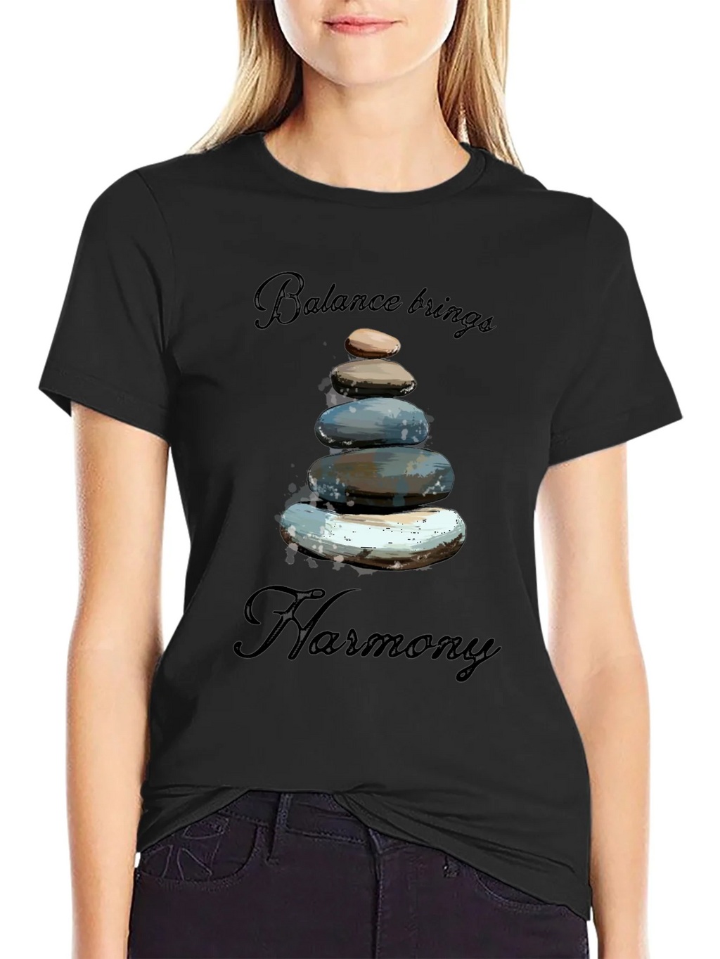 Zen Balance Stone Graphic Tee - Relaxed Fit product image 2