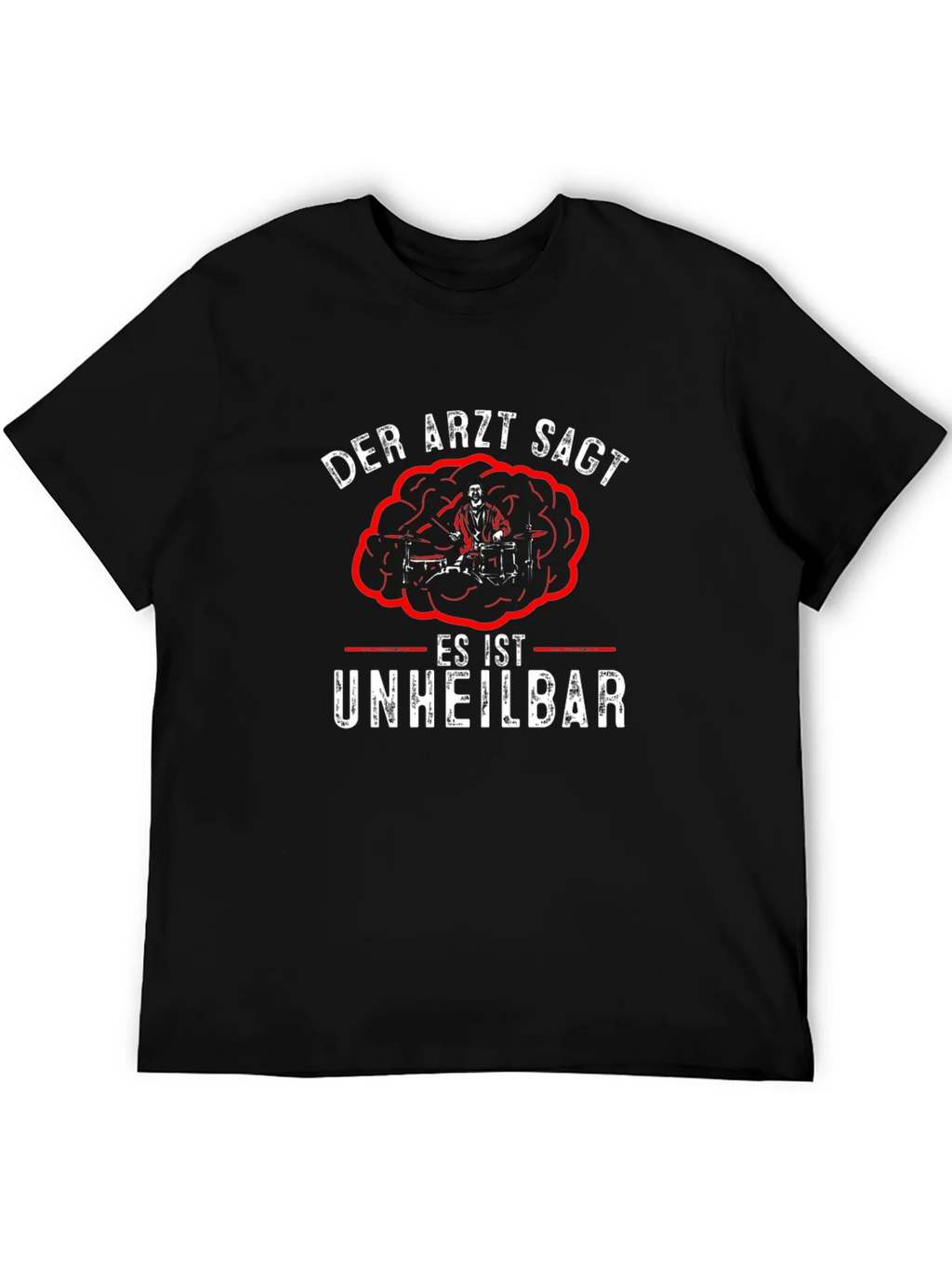 Der Arzt Sagt Drummer T-Shirt - Black Cotton product image 5