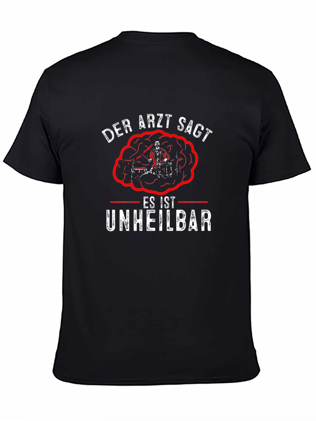 Der Arzt Sagt Drummer T-Shirt - Black Cotton product image 4