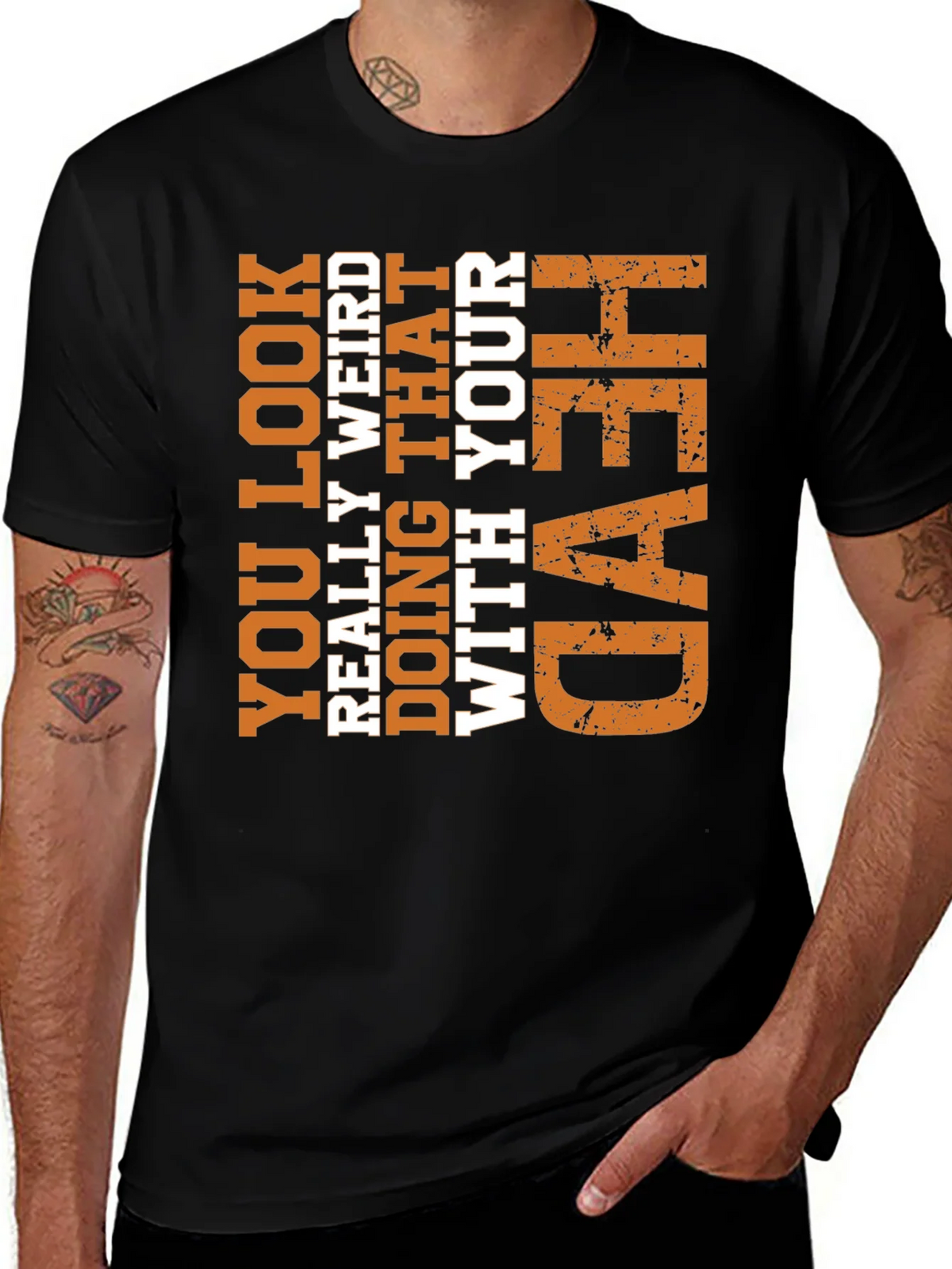 Funny Weird Head Graphic Tee - Novelty T-Shirt product image 1