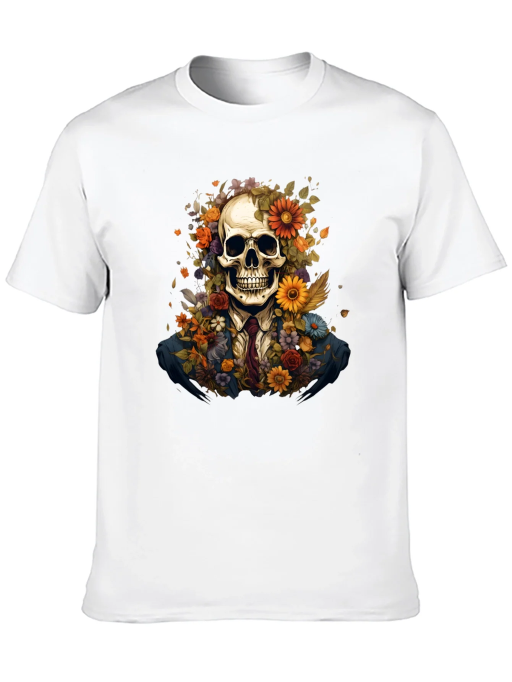 Floral Skull Graphic Tee - Unique Art Design product image 9