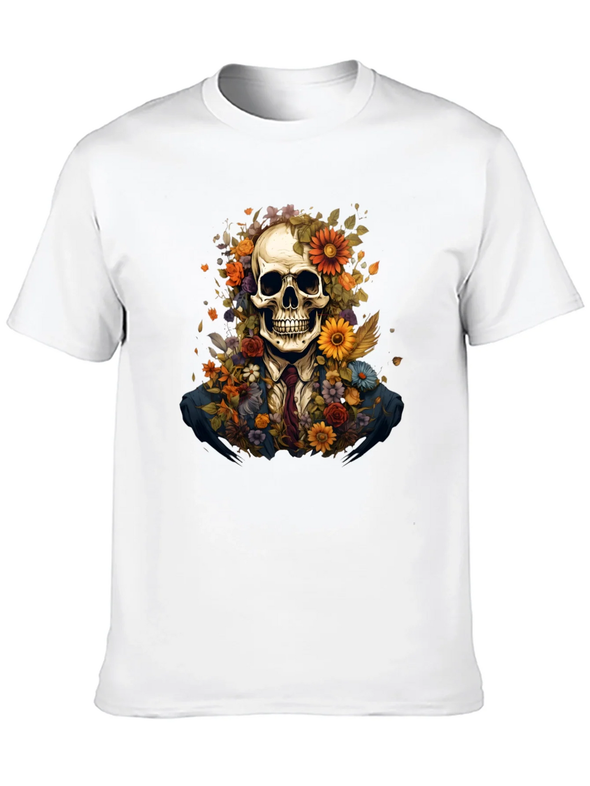 Floral Skull Graphic Tee - Unique Art Design product image 9