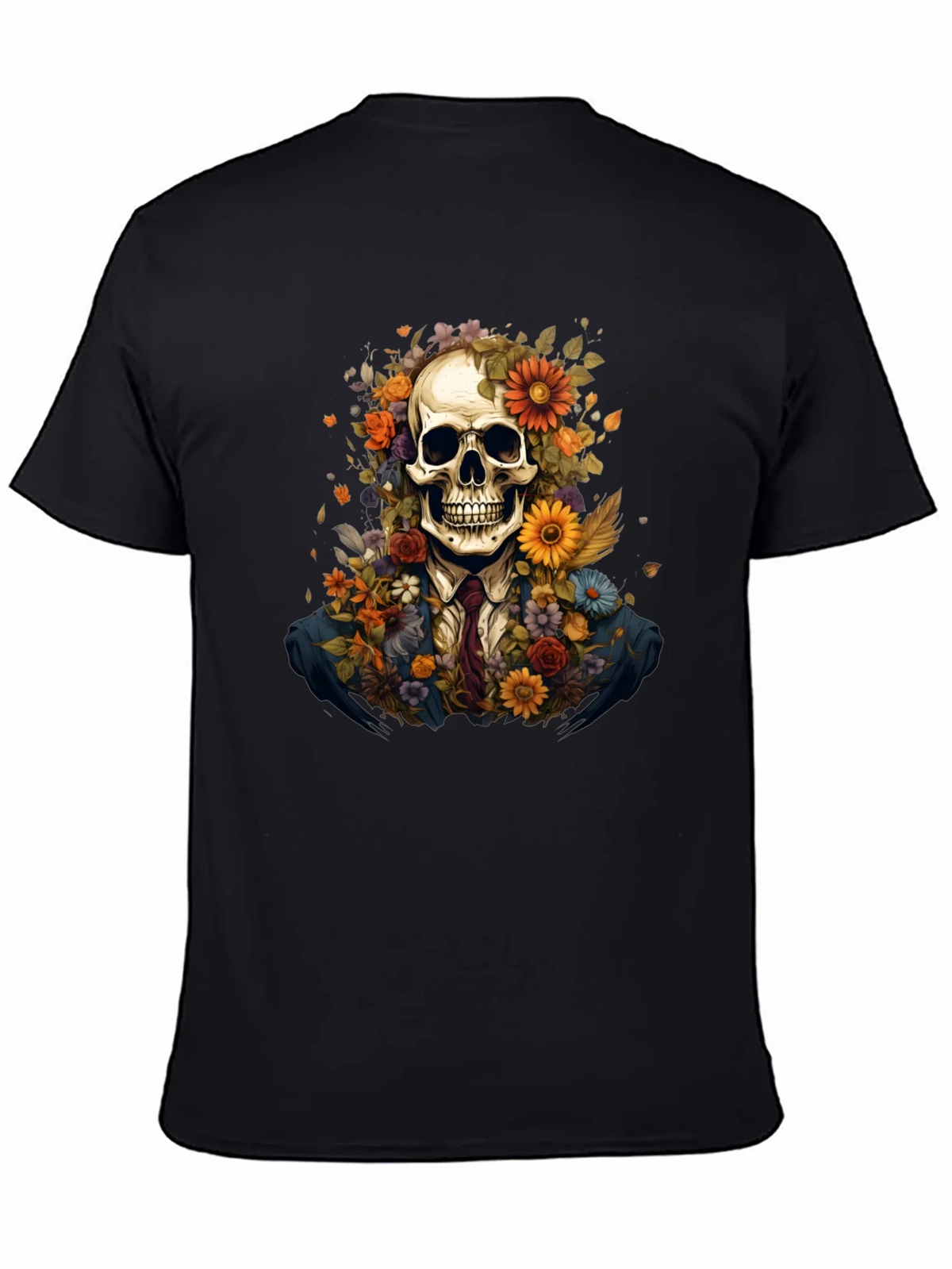 Floral Skull Graphic Tee - Unique Art Design product image 4